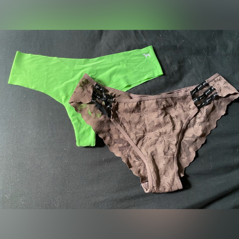 PINK 2 Pack BRAND NEW Size M Underwear; Green & Mauve